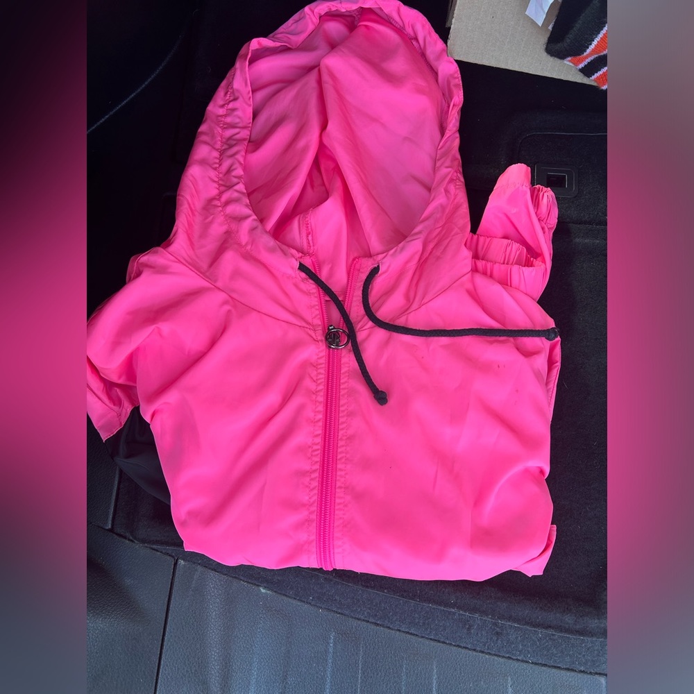Hot pink windbreaker